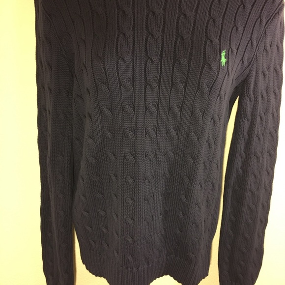 Ralph Lauren Blue Cable Knit Sweater - Picture 6 of 8